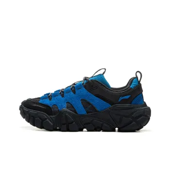 LiNing Dunes Cushioning Anti Slip Wear Resistant Breathable Height Increasing Low Top Casual Shoes Men's Black Blue