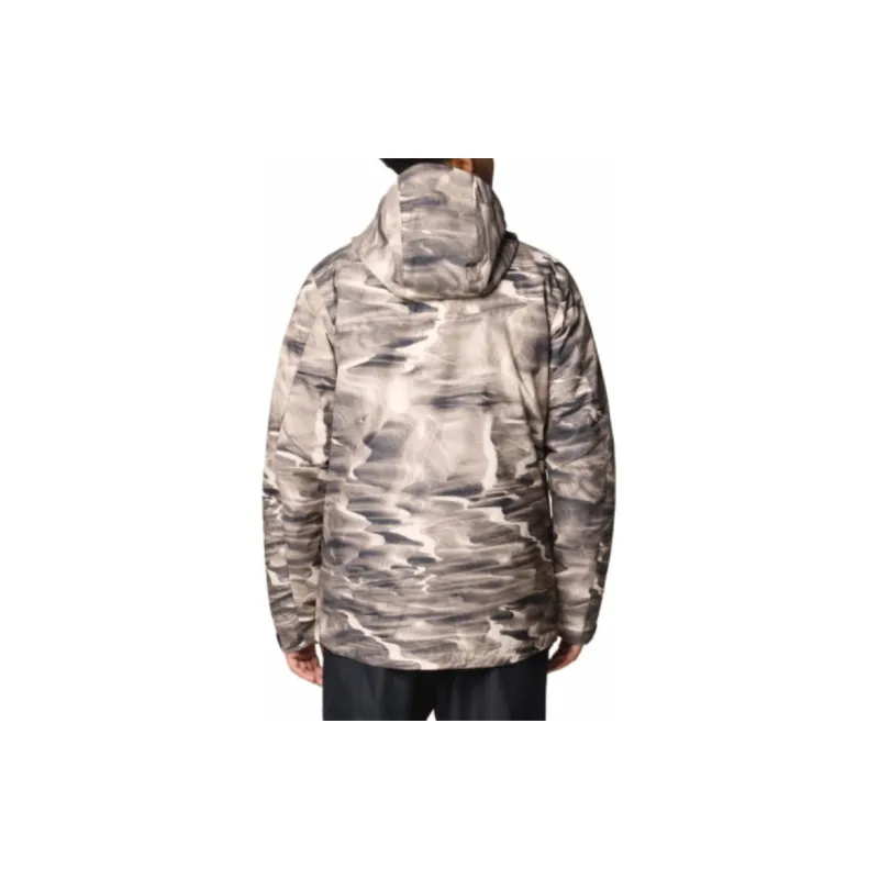 Columbia Skiing And Paragliding Waterproof And Breathable Warm Windbreaker Jacket Men's Dark Stone Wind Print-1