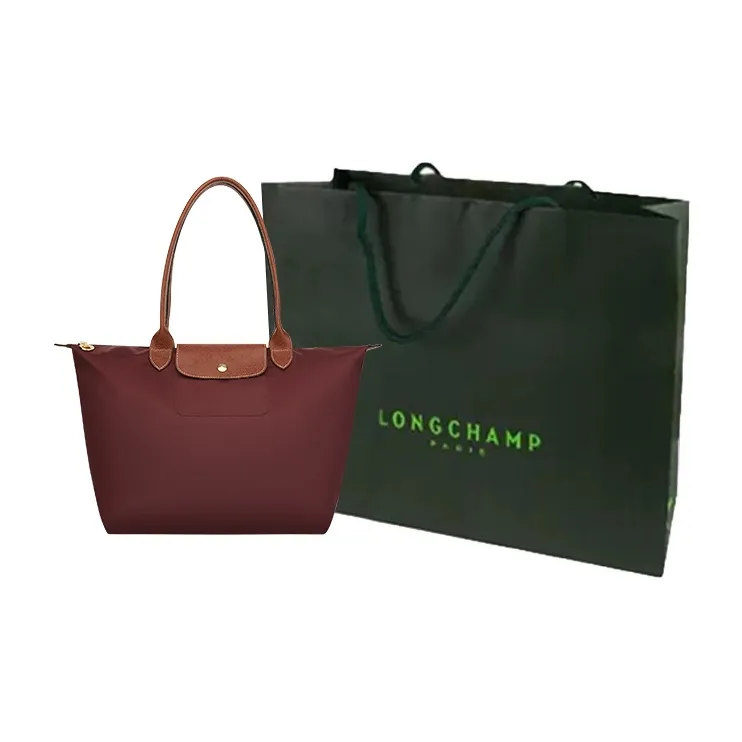 LONGCHAMP Le Pliage Recycled Canvas Canvas Bag One Shoulder Handbag Women's Tan-6