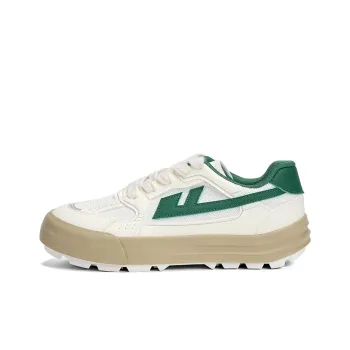 Warrior Anti Slip Wear Resistant Low Top Casual Shoes Unisex White Green