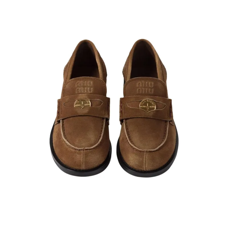 MIU MIU Loafers Women's Brown-3