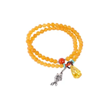 S&A Amber Beeswax Fine Jade Bracelets Women's
