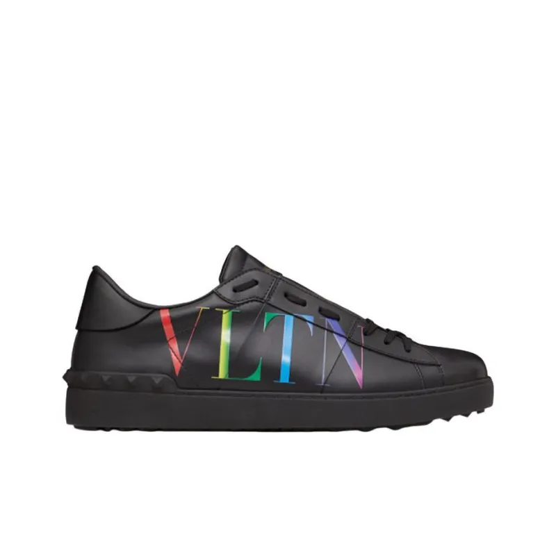Valentino Open VLTN Low Top Stylish Skateboarding Shoes Men's Black-1