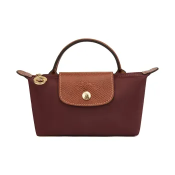 LONGCHAMP Le Pliage Polyamide Handbag Women's Burgundy Color