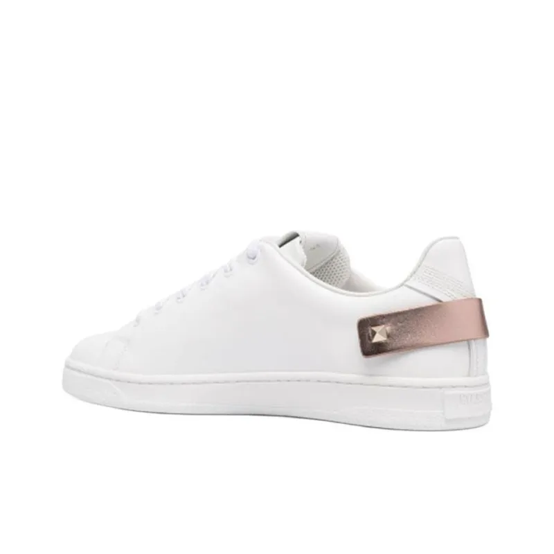 Valentino Backnet Skateboard Shoes Women's White Gold-3