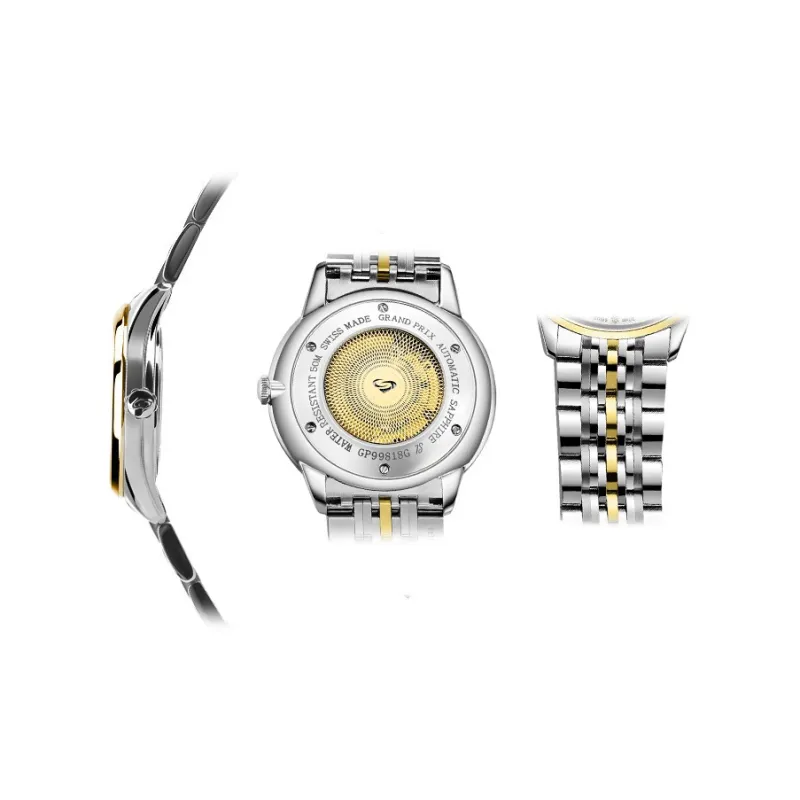 GRAND PRIX Mechanical Movement Unisex Watch Silver Dial-1