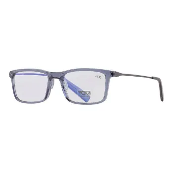 TUMI Acetate Rectangular Sunglasses Men's Blue