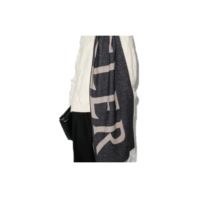 Moncler Knit Scarves Women's Gray-2