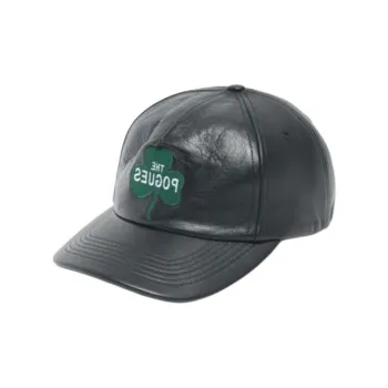 NOAH Leather Baseball Caps Unisex Black