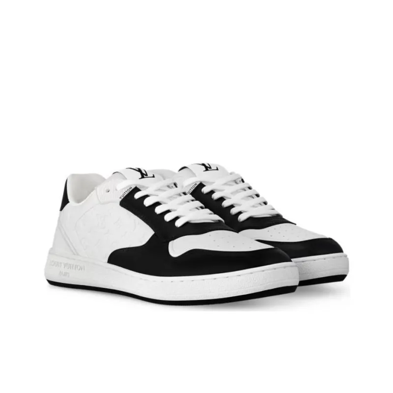 LOUIS VUITTON Stadium Low Top Skateboard Shoes Women's Black White-2