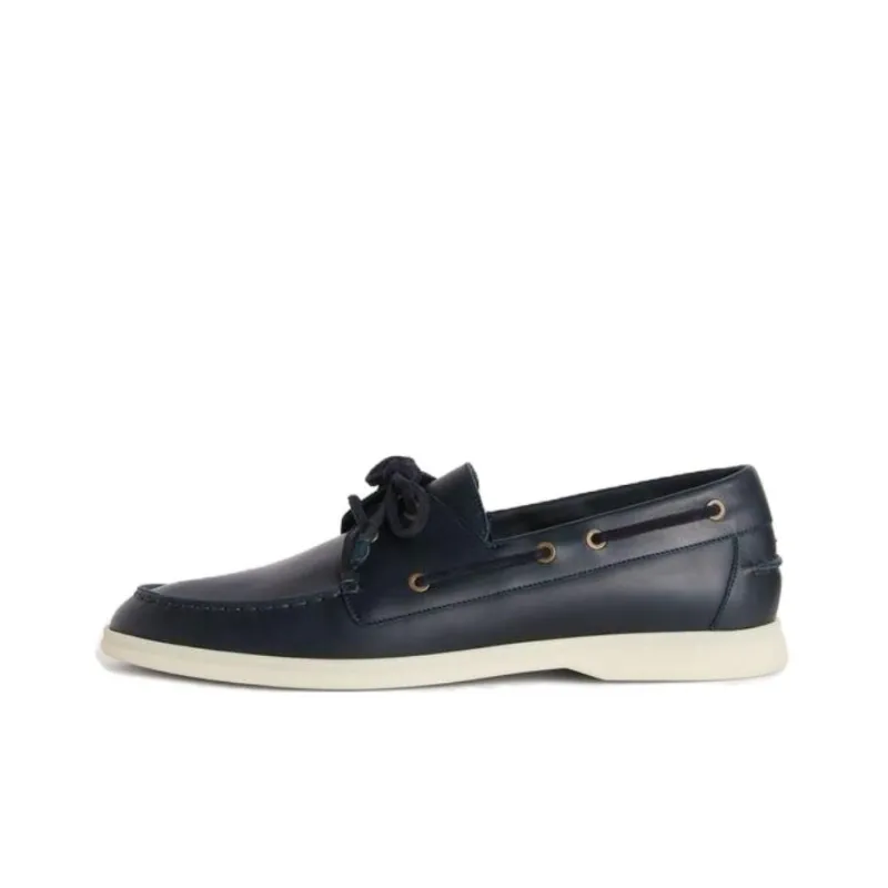 Loro Piana Sea Sail Walk Boat Shoes Men's Black-0