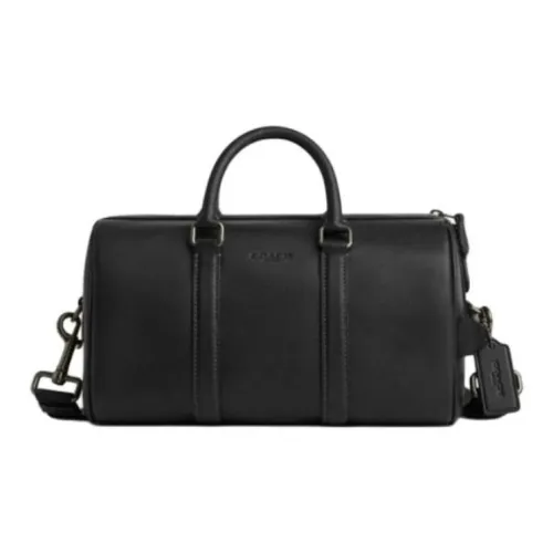 COACH Venturer Cow Leather Shoulder Bag, Crossbody Bag, Handbag Large Size Men's Black