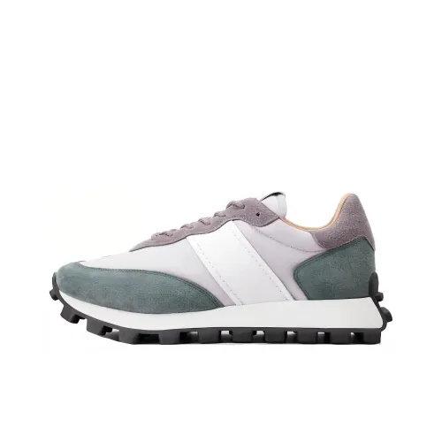 TOD'S Lifestyle Shoes Men Low-Top Gray White Green