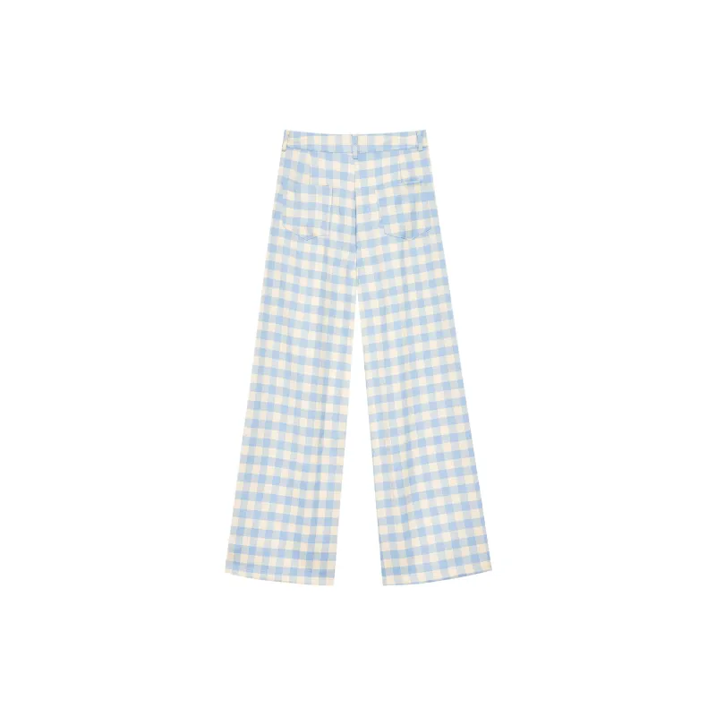 XUANSHU Casual Pants Women's Blue-1