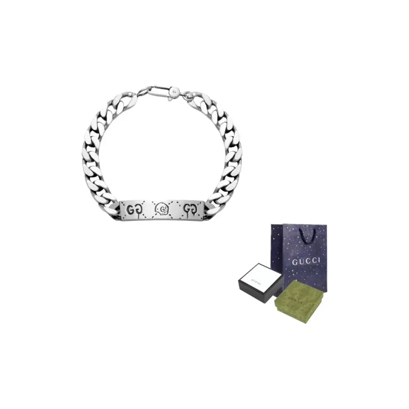 GUCCI Sterling Silver Bracelets Unisex-5