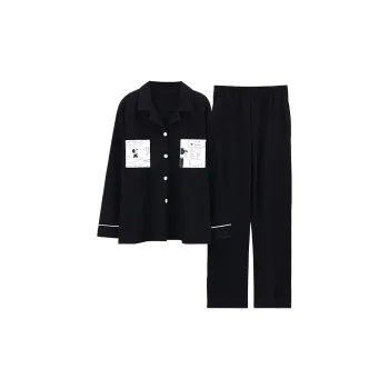 Qiao Ni Tong Pajama Set Women's Black