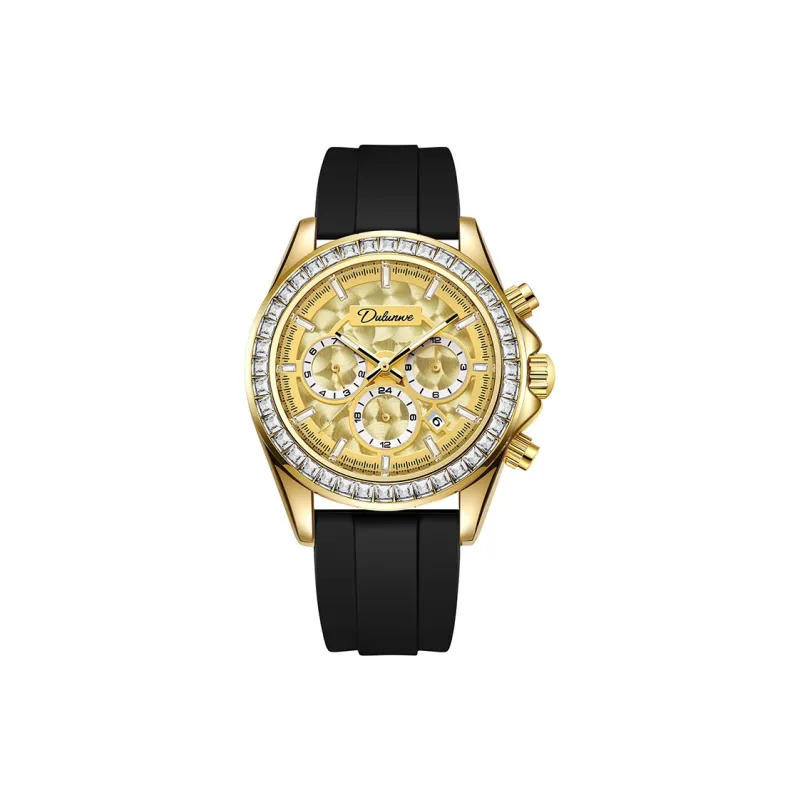 Dulunwe Automatic Mechanical Movement Silicone Strap Watch Men's Watches White Dial-6
