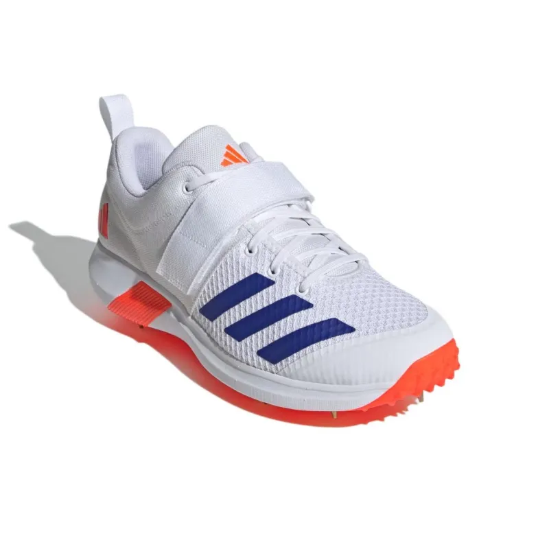 Adidas Adipower Vector Anti-Slip Wear-Resistant Low-Top Cricket Shoes Unisex White-2
