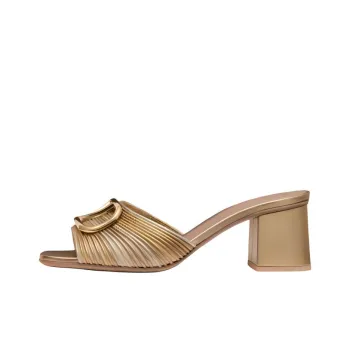Valentino VLogo Signature Slide Slippers Women's Gold