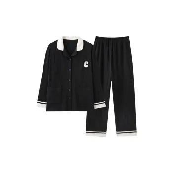 Qiao Ni Tong Pajama Set Women's Black