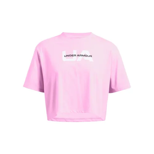 Under Armour Boxy T-Shirts Women's Pink