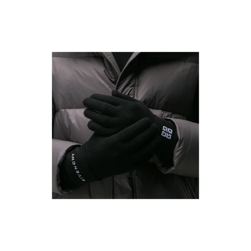 Givenchy Wool/Cashmere Knit Gloves Men's Black-1