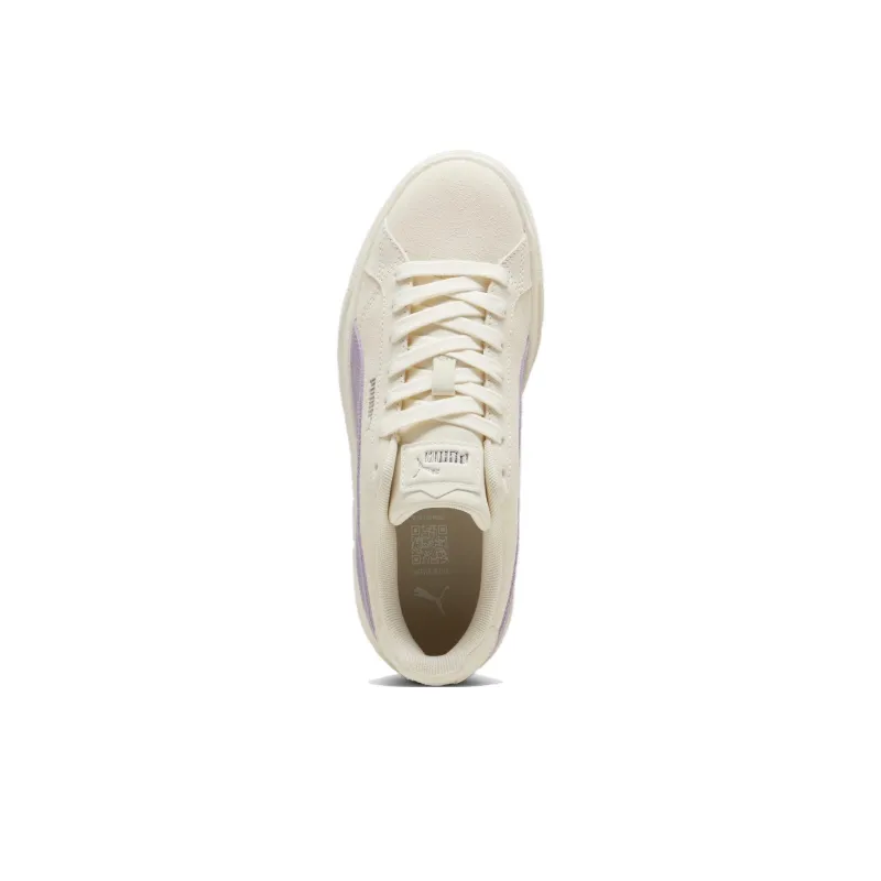 PUMA Karmen II Wear resistant And Lightweight Low Top Skateboard Shoes Women's Beige Purple-3