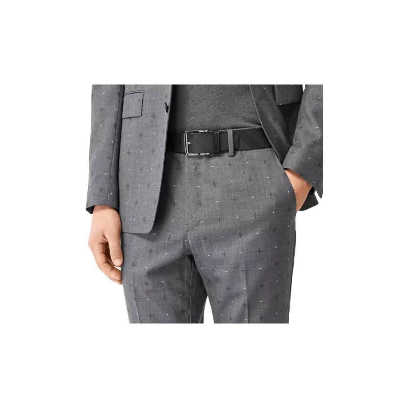 Burberry London Check And Leather Belt 1.6 Width-1