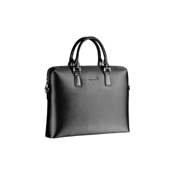 SAMSONITE Cow Split Leather Briefcase, Handbag Men's Black