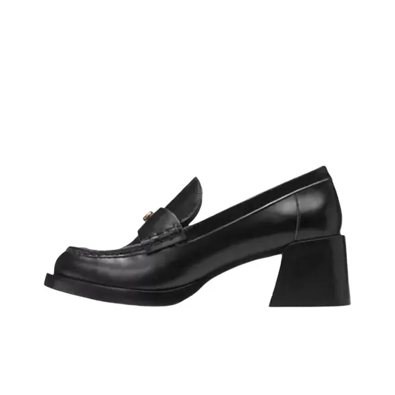 COACH Natalie Loafers 5cm Women's Black-0