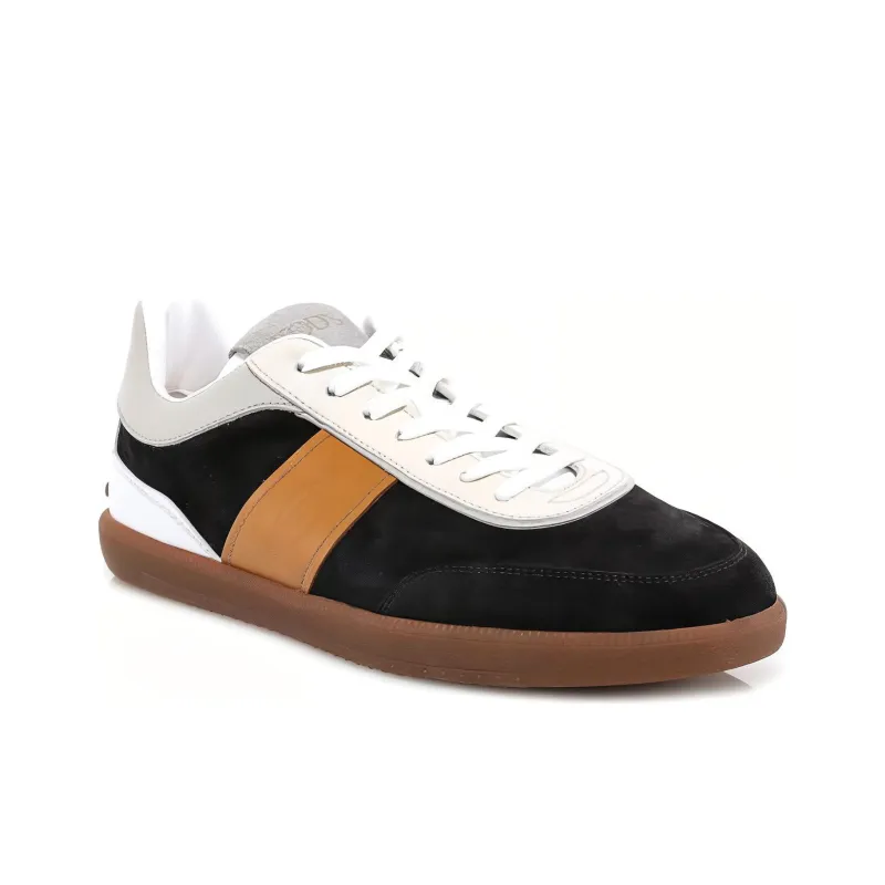 TOD'S Low Top Stylish Skateboarding Shoes Men's Black Brown Gray-2