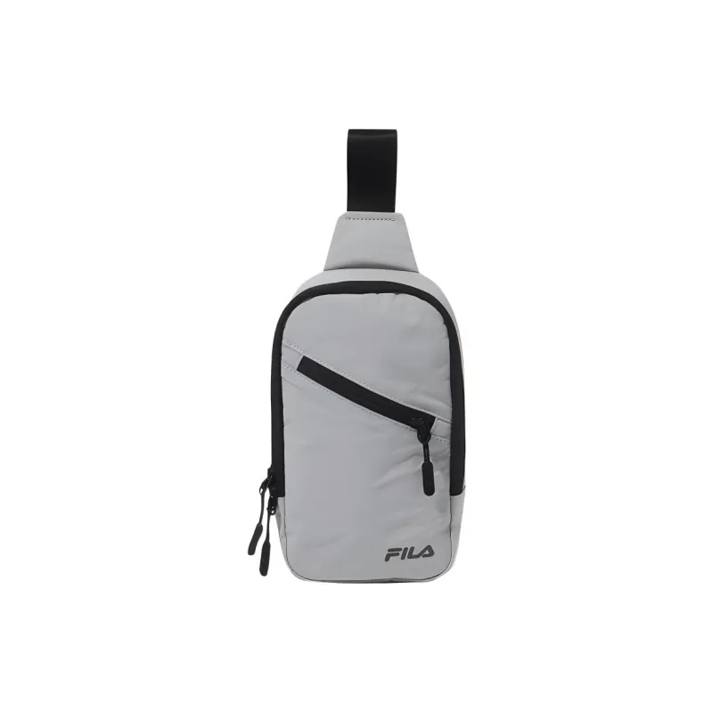 FILA Nylon One Shoulder Crossbody Fanny Pack Sling Bags Regular Unisex Gray-0
