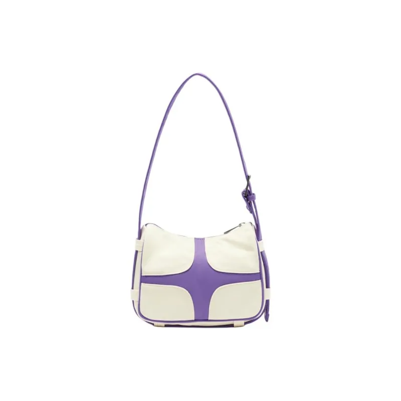 LiNing Polyamide With Nylon Handbag, Shoulder Bag Regular Women's White Purple-3