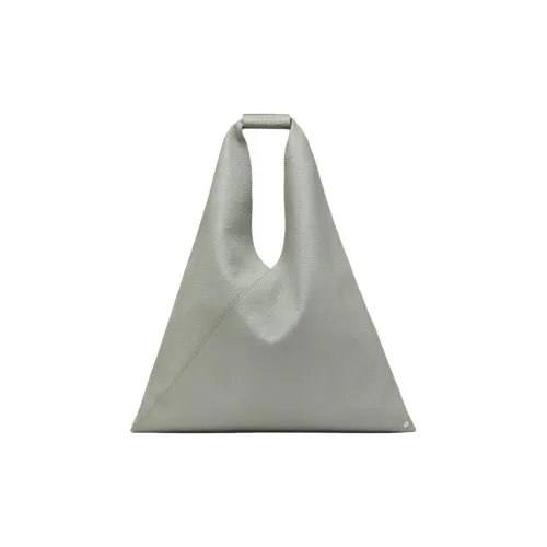 MM6 Maison Margiela Calfskin One Shoulder Handbag Medium Size Women's Gray