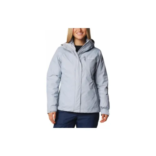 Columbia Windbreaker Jackets Women's Light Gray Blue