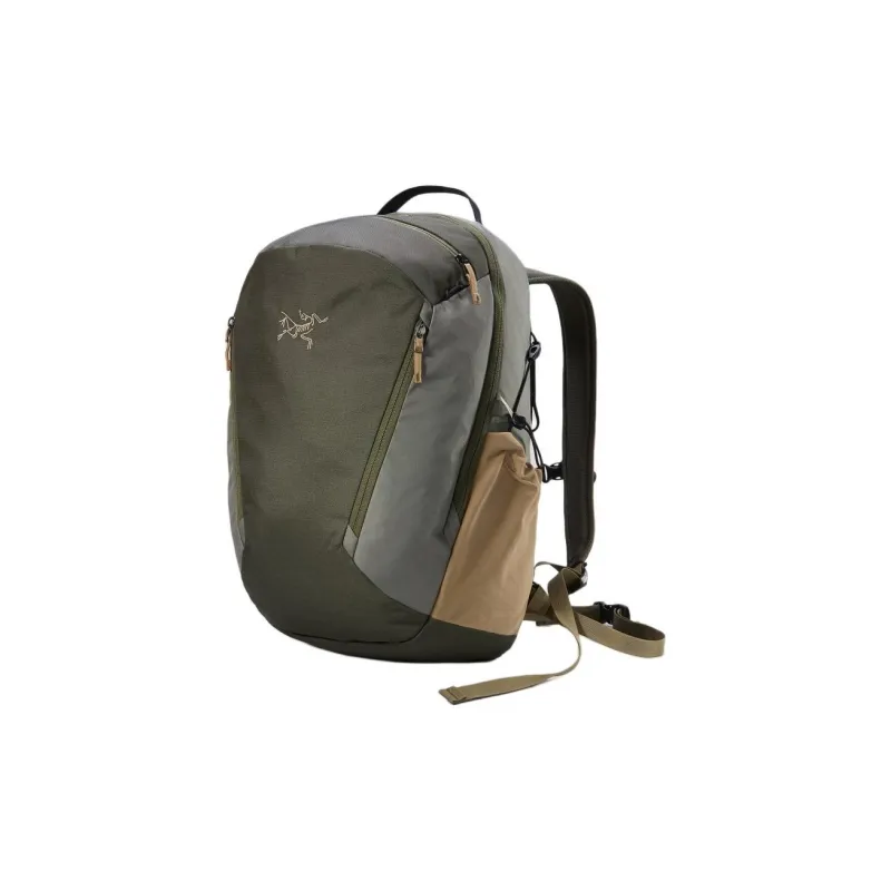Arcteryx Recycled Polyester Outdoor Hiking Bag Backpack Unisex Khaki Green With Beige Accents-1