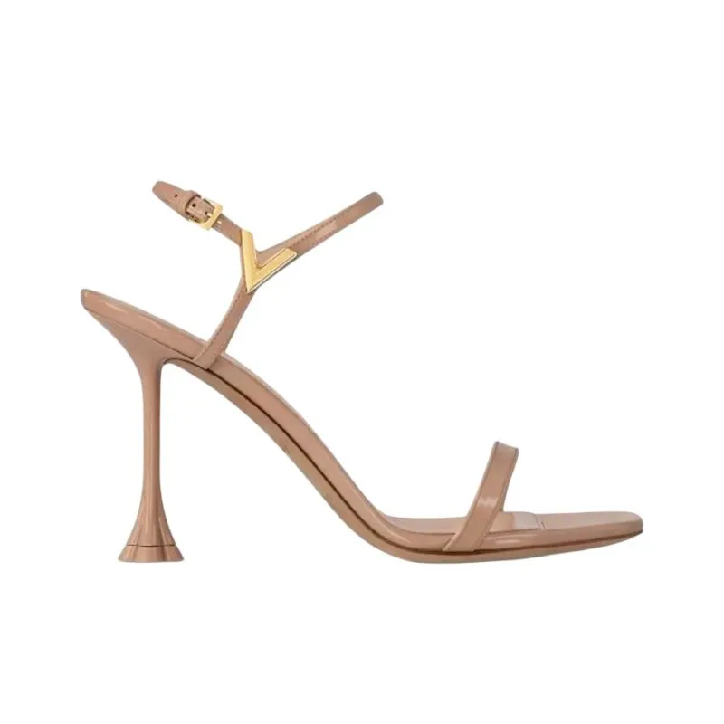 LOUIS VUITTON Blossom Strap Sandals 9.5cm Women's Nude-1