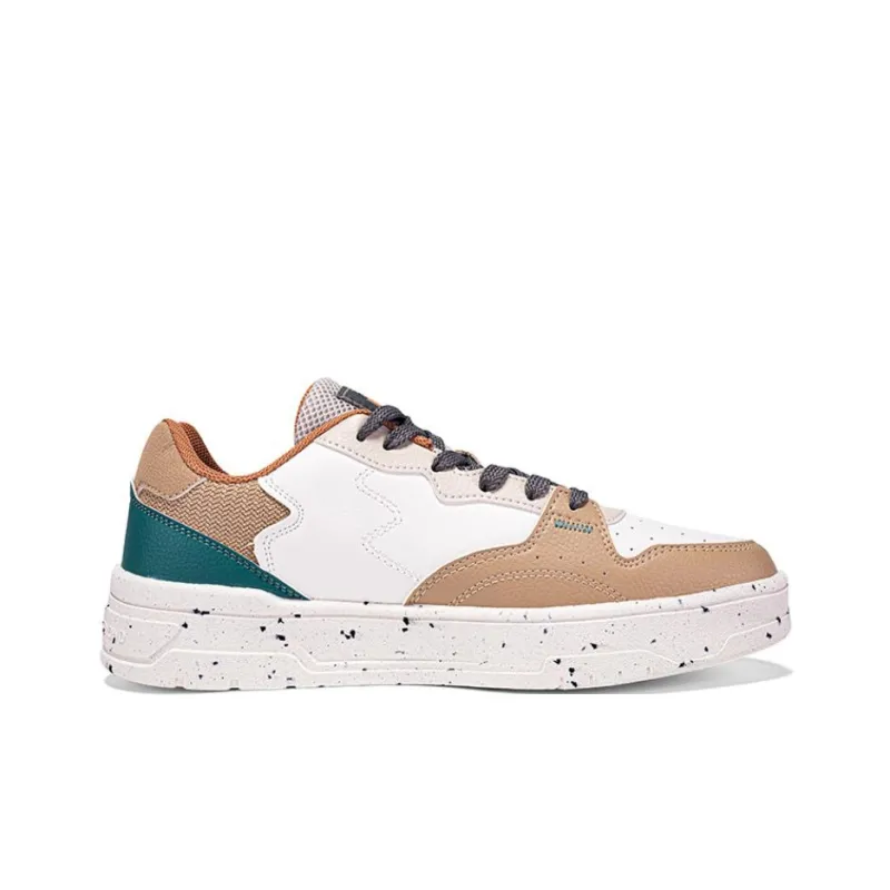 361° Anti-Slip Wear-Resistant Low-Top Skateboard Shoes Men's Feather White Apricot Tea Brown-1