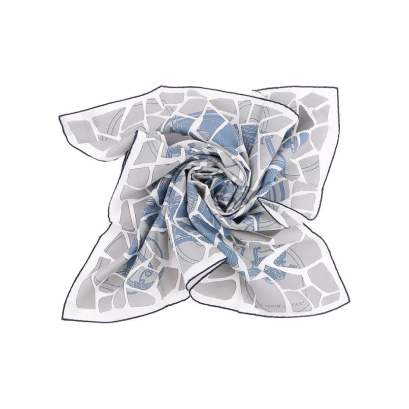 HERMES Cotton Silk Silk Scarves Unisex Multicolor-2