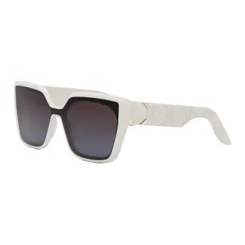 DIOR Acetate Rectangular Sunglasses Women's White