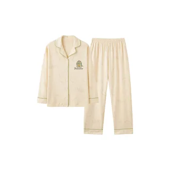 Qiao Ni Tong Pajama Set Women's Apricot