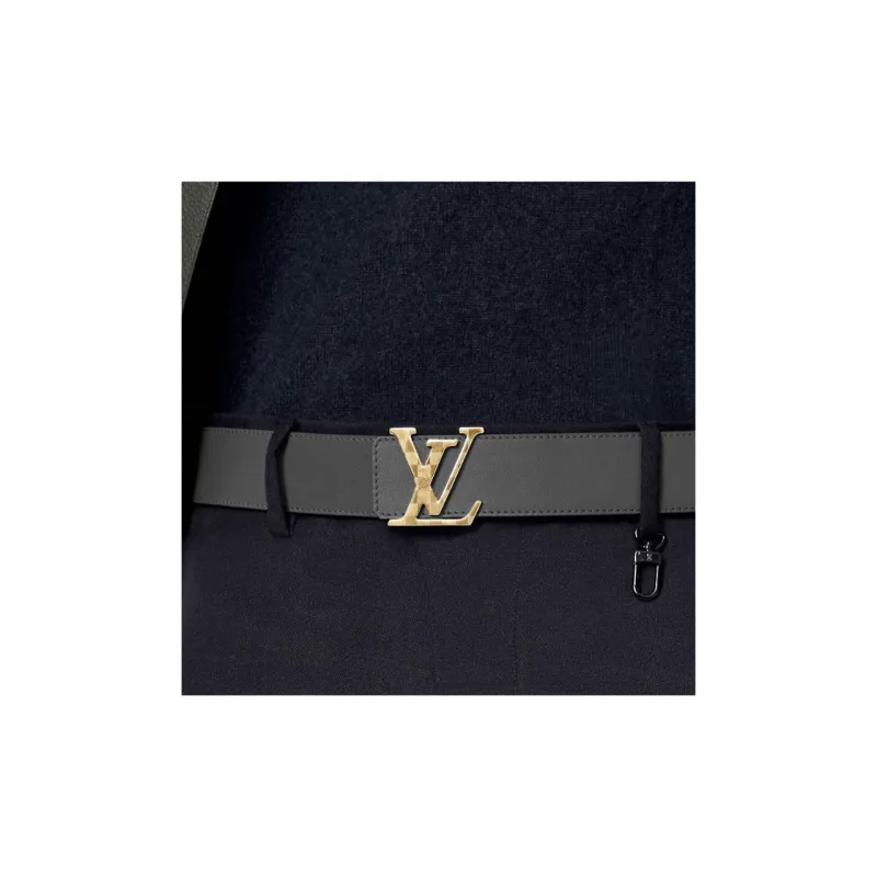 LOUIS VUITTON Cow Leather Leather Belts Men's 4cm-4