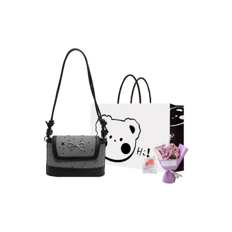 NX DOUGHNUT Fabric Shoulder Bag Women's Five Pointed Star/Heart/Bowknot-6