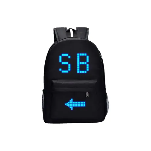 Chi Leopard Backpacks Black SB Blue Night Light For Grades 7-9 [Includes Lock+Pen Pouches]