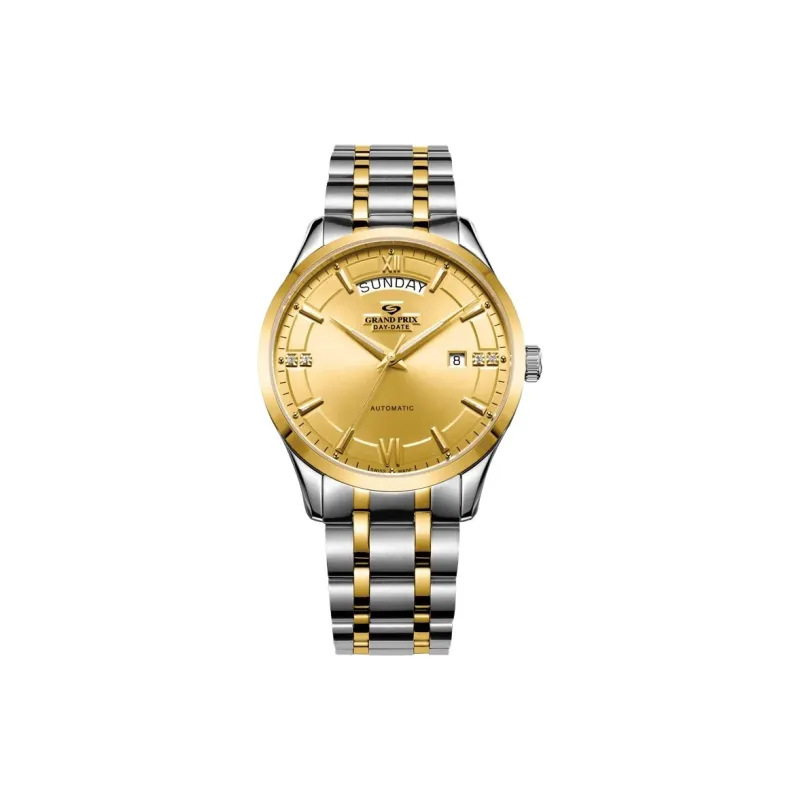 GRAND PRIX Mechanical Movement Unisex Watch 40 Gold Dial-0