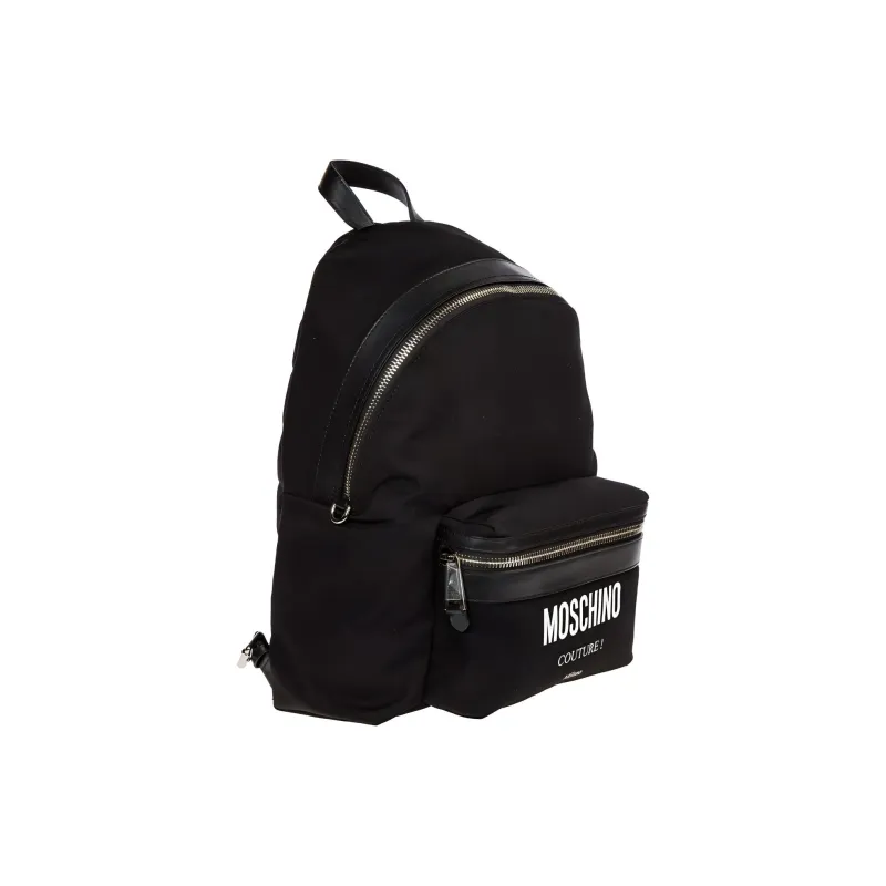 MOSCHINO Patchwork Backpack Men's Black-2