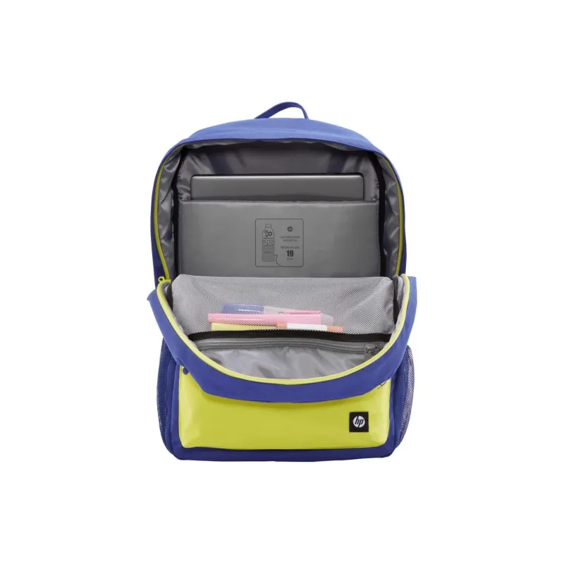 HP HUIPU Polyester Backpack Unisex Blue With Lemon Accents-6