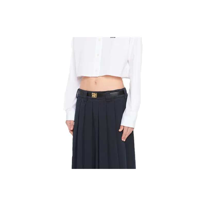 MIU MIU 3D Effect Logo Women's Black 2CM-1