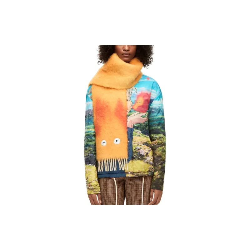 LOEWE X Howls Calcifer Scarf In Mohair And Wool Blend-1