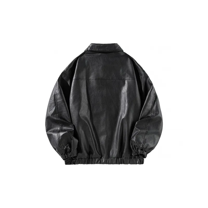 P8H9 PU Leather Jacket Coat Unisex-1